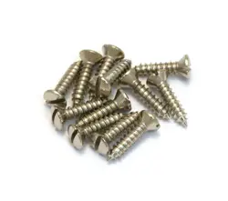 (12) GENUINE FENDER SLOTTED NICKEL PICKGUARD SCREWS GUITAR/BASS 001-8368-049