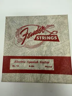 VINTAGE FENDER ELECTRIC SPANISH GUITAR STRINGS NO. 14 D-4TH WOUND (13) STRINGS