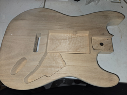 SALE! UNFINISHED SOLID BASSWOOD UNIV. ELECTRIC GUITAR BODY FITS FENDER STRAT #4
