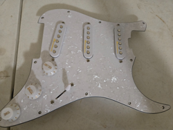 NEW WHITE PEARL W/ PICKUPS + PREWIRED S/S/S LOADED PICKGUARD FITS FENDER STRAT