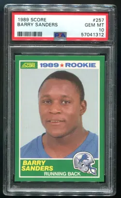 1989 SCORE BARRY SANDERS RC #257 PSA 10 GEM MINT HOF ?