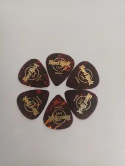 HARD ROCK CAFE- GUITAR PICKS- DALLAS- LOT OF 6 PICKS. UNUSED.