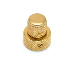 (1) GENUINE FENDER GOLD STACK KNOB FOR AMERICAN DELUXE P/JAZZ BASS 005-8337-000