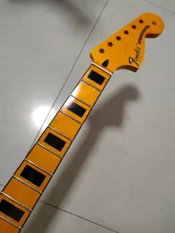 YELLOW 22 FRET STRAT BIG HEAD ELECTRIC GUITAR NECK FOR DIY FENDERS REPLACE GLOSS