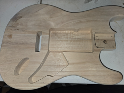 SALE! UNFINISHED SOLID BASSWOOD ELECTRIC GUITAR BODY FITS FENDER STRAT CRACKED