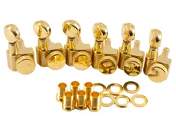 KLUSON LOCKING TUNERS FENDER 2 PIN 6 INLINE GOLD KCDFL-6B-GL NEW