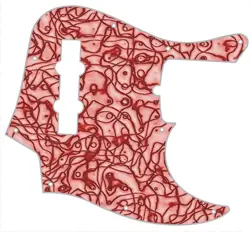 PICKGUARD COMPATIBLE WITH FENDER J BASS ULTRA 4 STRING GRAPHIC TWINE RED