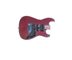 STRAT STRATOCASTER ELECTRIC GUITAR BODY, RED, HEAVY, POSSIBLY POPLAR WOOD, 5 LBS