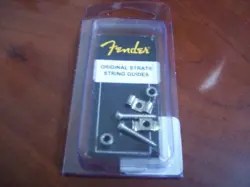 NEW - GENUINE FENDER STRING GUIDES (2) - CHROME, #099-4910-000