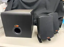 KLIPSCH PRO-MEDIA 2.1 POWERED SPEAKER MONITOR SYSTEM SUBWOOFER ORIGINAL V 1 GOLD