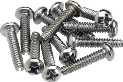 GENUINE FENDER PICKUP/SWITCH SCREWS CHROME, 12 PER PACK, MPN 0994925000