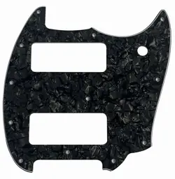 PICKGUARD FOR FENDER OFFSET SERIES MUSTANG P90 STYLE GUITAR 4-PLY-BLACK PEARL