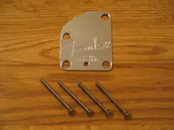 FENDER 2024 USA CHROME LOGO ROUNDED AMERICAN NECK PLATE