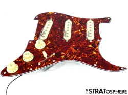 *NEW WILKINSON WOVS LOADED PICKGUARD FOR FENDER STRAT BROWN TORTOISE 11 HOLE