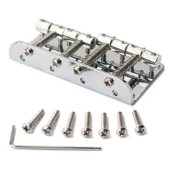 ZINC ALLOY BRIDGE FOR FENDER PRECISION JAZZ BASS GUITAR CHROME 201B-4 BADASS B