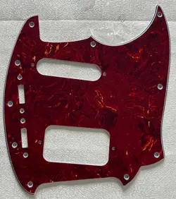 CUSTOM FOR FENDER KURT COBAIN JAG-STANG STYLE GUITAR PICKGUARD RED TORTOISE