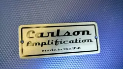 CUSTOM AMP AMPLIFIER GUITAR CASE HEADSTOCK NAME FACE PLATE TAG ENGRAVED ALUMINUM
