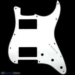 3PLY WHITE PICKGUARD FOR USA/MIM STANDARD HUMBUCKER HH FENDER STRATOCASTER/STRAT