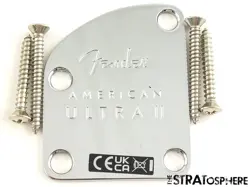 FENDER AMERICAN ULTRA II METEORA SERIES NECK PLATE, CHROME CONTOUR USA