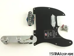 USA FENDER ULTRA II TELE LOADED PICKGUARD, NOISELESS S-1 BLACK ANODIZED $20 OFF