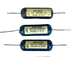(1) AJAX, MALLORY .047 MFD @ 400V BLUE MOLDED CAPACITOR  FENDER - MAGNATONE