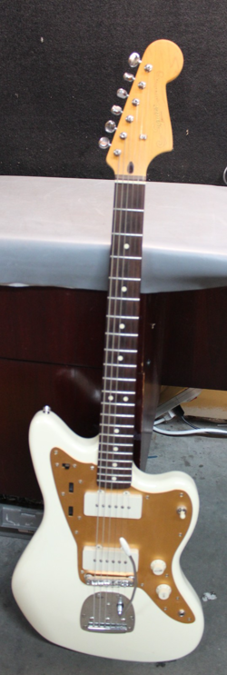 J MASCIS JAZZMASTER, LAUREL FINGERBOARD, GOLD ANODIZED PICKGUARD, VINTAGE WHITE