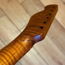 ROASTED FLAME MAPLE STAINLESS TELE NECK NITRO FITS TELECASTER FENDER TM22E