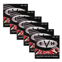 6 SETS PACKS OF EVH 942 EDDIE VAN HALEN PREMIUM ELECTRIC GUITAR STRINGS (09-42)