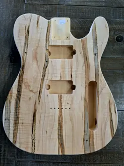 TELECASTER-STYLE GUITAR BODY, FLAME AMBROSIA, HH