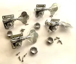 SET OF 4 FENDER PLAYER BASS CHROME TUNERS TUNING MACHINE PEGS PRECISION JAZZ