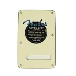 MANNMADE USA FENDER STRATOCASTER TREMOLO BACKPLATE - IVORY/BLACK/IVORY