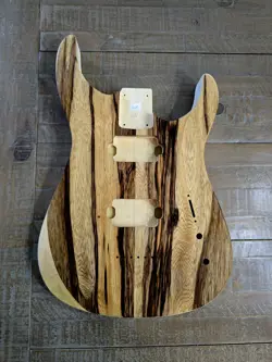 SUPER STRAT-STYLE GUITAR BODY, BLACK LIMBA, HH