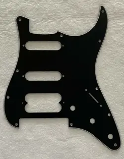 FITS FENDER PLAYER STRATOCASTER FLOYD ROSE HSS GUITAR PICKGUARD 3 PLY BLACK