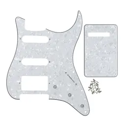4PLY WHITE PEARL STRAT GUITAR HSS PICKGUARD TREMOLO CAVITY COVER FIT FENDER S...