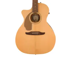 OPEN BOX FENDER NEWPORTER PLAYER LEFT-HANDED A/E GUITAR - NATURAL W/ WALNUT FB