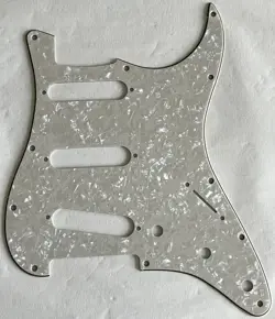 NEW GREAT-FOR FENDER US STRATOCASTER START SSS 11 HOLE GUITAR IVORY WHITE PEARL