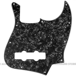 3PLY BLACK PEARLOID PICKGUARD FOR FENDER STANDARD JAZZ BASS USA MIM 4-STRING