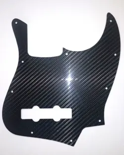 JAZZ J  BASS PICKGUARD, CARBON FIBER *MADE IN USA* FITS FENDER 10 HOLE