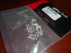 NEW - GENUINE FENDER AMERICAN STANDARD STRAT BRIDGE SADDLE SET, 007-5123-049