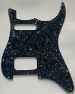 FOR FENDER 11 SCREW HOLE HS PICKUP STRAT GUITAR PICKGUARD 4 PLY BLACK PEARL