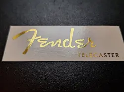 2-PACK FENDER TELECASTER HEADSTOCK DECAL FOR GUITARS SOLID GOLD