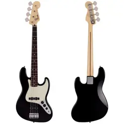 FENDER MADE IN JAPAN JUNIOR COLLECTION JAZZ BASS BLACK ELECTRIC BASS GUITAR