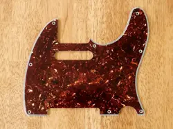 PICKGUARD BROWN TORTOISE SHELL 4 PLY FOR FENDER TELECASTER