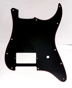FOR US FENDER TOM DELONGE STRATOCASTER PICKGUARD STRAT WITH PAF HUMBUCKER, BLACK