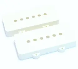 (2) WHITE PICKUP COVERS FOR VINTAGE/USA FENDER JAZZMASTER PC-6400-025