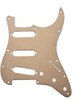 GENUINE FENDER AMERICAN STANDARD 11-HOLE STRATOCASTER PICKGUARD, GOLD ANODIZED