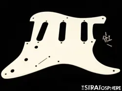 USA FENDER STRATOCASTER STRAT ERIC JOHNSON PICKGUARD / PARCHMENT, 1 PLY.