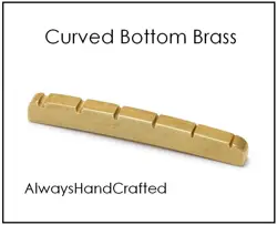 ALWAYSHANDCRAFTED SLOTTED BRASS NUT FOR FENDER GUITAR - 43MM - CURVED BOTTOM