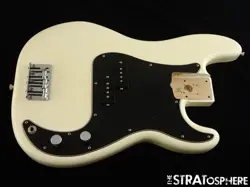 USED 2015 FENDER DEE DEE RAMONE PRECISION P BASS LOADED BODY OLYMPIC WHITE