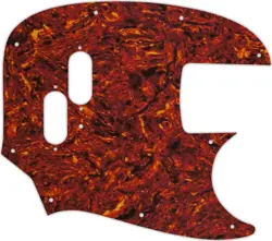 WD CUSTOM PICKGUARD FOR FENDER MUSTANG BASS REISSUE #05W TORTOISE SHELL/WHITE